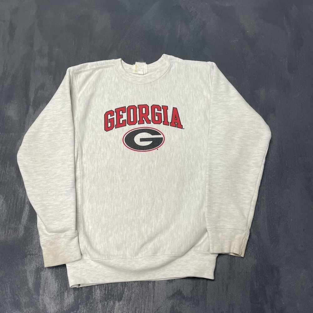 Vintage Georgia University Pullover Sweatshirt Women Large Grey 2000s Champion
